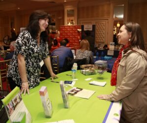 Denise Walsh of Lynbrook Restorative Therapy and Nursing chats with Tracy Cleary.