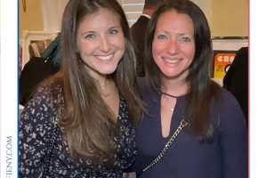 Two smiling women posing for a photo at a formal event, with 'Top Lawyers of Long Island 2026' branding above.